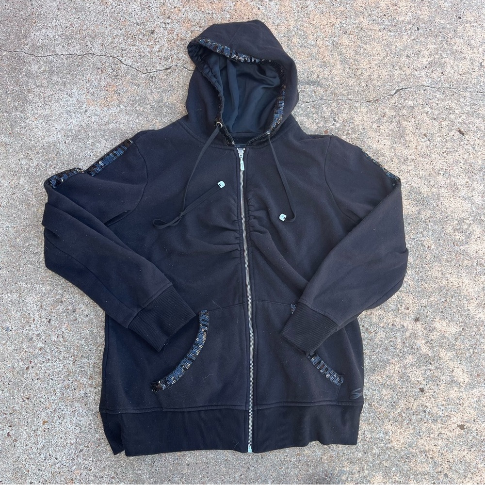 Seven7 Black Zip-Up Men's Sweater